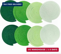 36Pcs Green Hanging Swirl Decorations Ombre Green Felt Swirl Streamer Spiral Cei