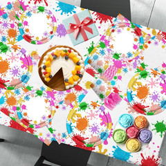 Paint Party Decorations 215Pcs Paint Splatter Party Supplies Art Party Decoratio