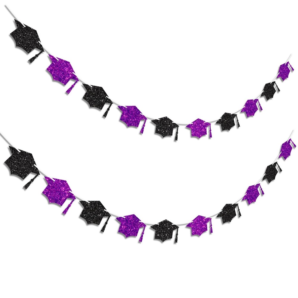 Vofrise Purple Graduation Decorations Class of 2026 Black