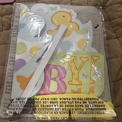 Vtg Baby Shower Decorations Tabletop Duck/umbrella Unisex Butterflies 12.5″ Tall