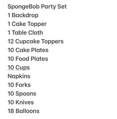 spongebob birthday party decorating kit