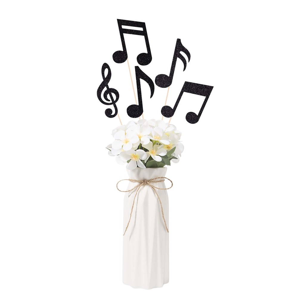 10 PCS Music Notes Centerpieces Black Party Decorations Music Notes