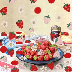 Strawberry Daisy Confetti for Birthday Baby Shower Theme Party Table Scatter