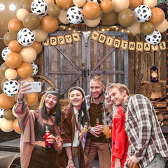 Cowboy Birthday Party Decorations Western Birthday Party Supplies, 65Pcs Cowboy
