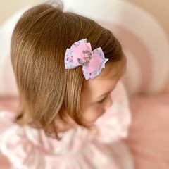 Sprinkle Confetti Hair Bow – First Birthday Pink Party 3th Baby Girls Hair Bow