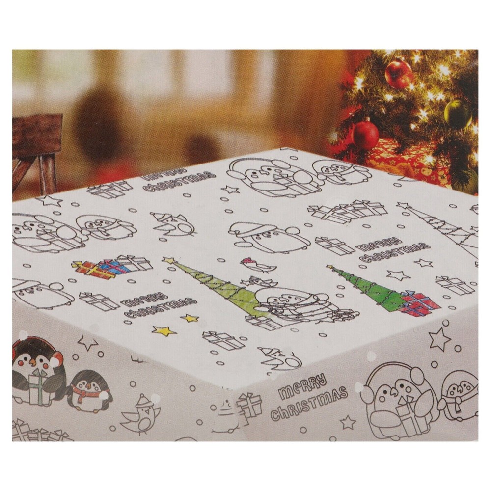 2 x Colour Your Own Christmas Tablecloths Xmas Kids Table Cloth Art Decoration