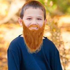 FAKE BEARD AND MUSTACHE COSTUME SET BROWN HALLOWEEN PARTY FESTIVAL ACCESSORY