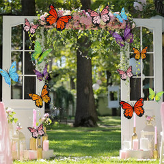 18 Pcs Large Butterfly Party Decoration 2 Sizes 3D Paper Butterfly Wall Decor At