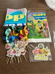 51 Pcs SpongeBob SquarePants Happy Birthday Party Decoration Complete Set..