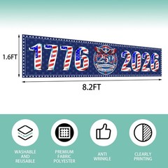 American 250th Banner for Independence Day, Memorial Day Decorations
