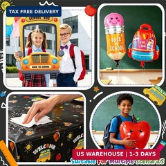 Back To School Decorations First Day of School Balloon Garland Kit with Apple Pe