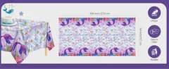 2 Pieces Mermaid Party Tablecloth Plastic Mermaid Party Supplies Disposable
