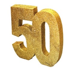 Birthday Table Centre Piece Decoration Gold Glitter 50 H105