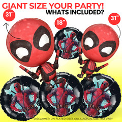 6 deadpool foil balloon party happy birthday supplies decoration theme xmen