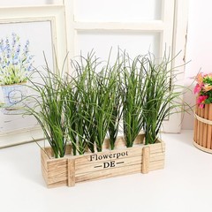PRETYZOOM 12pcs Artificial Plants, 11.8» Plastic Onion Grass Shrubs, Green