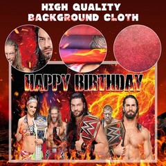 Exciting Wrestling Match Birthday Decor WWE Party Set Tableware Balloons Plates