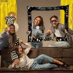 , New Years Photo Booth Props Frame Set – 30 Inch- Pack of 38 | New Years Eve…