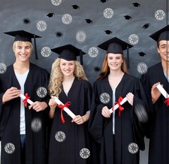 Sherr 400 Pcs Glitter Graduation Disco Confetti Black Bachelor’s Hat Silver