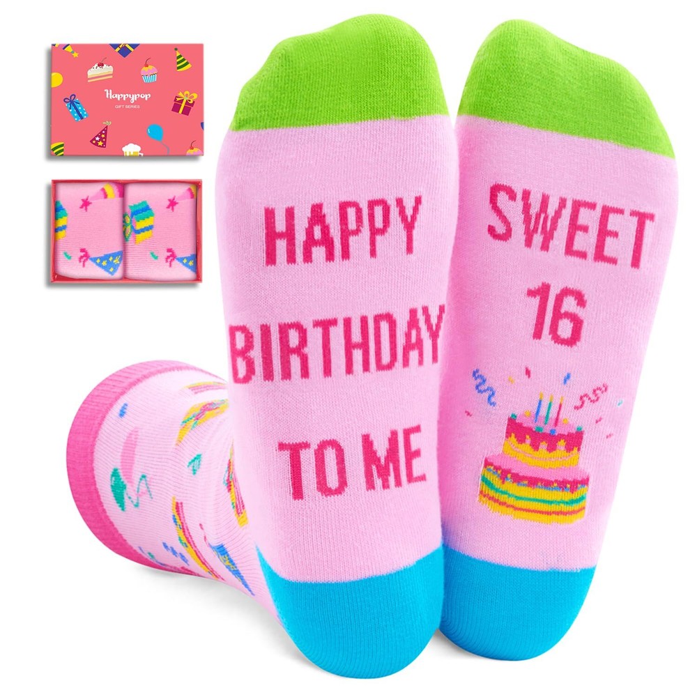 16th Birthday Gift Socks Sweet 16 Presents for Teen Girls Boys Funny