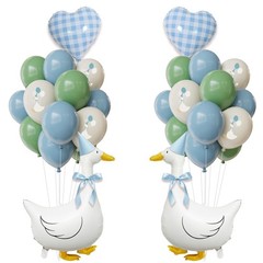 One Silly Goose Birthday Decorations Boy – Goose Balloons with Blue Printed L…