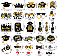 30 Pcs Graduation Photo Booth Props 2026,Grad Party Supplies for College,…
