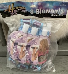Hannah Montana Birthday Party Express Favor 8 Noise Makers Blowouts Hallmark NEW