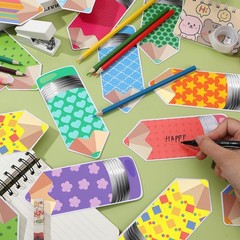 120 Pcs Pencil Paper Cutouts Name Tags Back To School Bulletin Board Decor