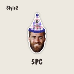 Personalized Birthday Party Banner with Name,Age &Photo – Custom Numbered Years☋