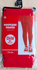 Amscan Child Costume Footless Tights, Costume Leggings – RED – Med/Lrg – NEW
