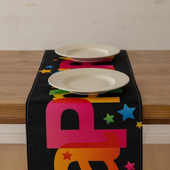 Happy Birthday Table Runner Birthday Party Decorations Kitchen Dining Table Deco