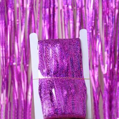2x 3Meters Laser Fringe Curtain Glitter Birthday Party Wedding Background Crafts