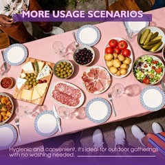 Disposable Paper Plates 8.5 Inch 300 Count, Soak Proof and Cut Resistant Heav…