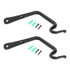 Metal Wall Hooks Black Set of 2 for Hanging Plants For Lanterns and Feeders