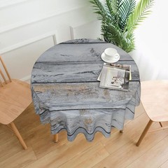 Farmhouse Table Cloth Wood Grain Tablecloths Grey White Round Tablecloth Wipe…