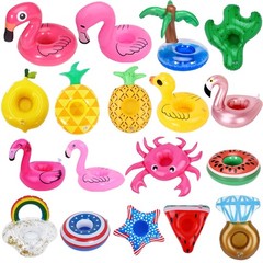 18 Pack Inflatable Drink Holders, Drink Floats Inflatable Pool Cup Holder Coa…