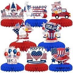 Independence Day Party Decorations [8PCS],KSKSPE 4th of July Honeycomb