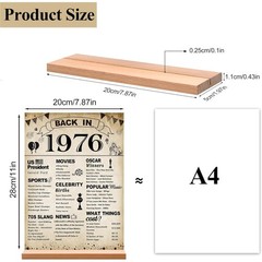 Vintage Back in 1976 Poster Acrylic Sign with Stand 50 Year Old Party Supplies