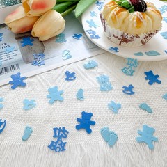 1000 PCS Light Blue Navy Boy Gender Reveal Baby Shower Glitter Confetti