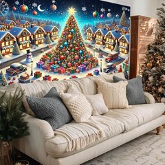 8x6ft Festive Banner – Giant Tree – Winter Christmas Backdrop #6