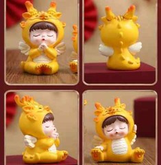 1PCS Random Xianglong Fortune Car Home Decorations. mascot