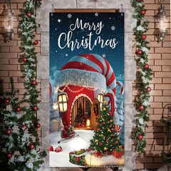 Irenare Christmas Decorations Merry 70.9 x 35.4 inches, Multicolor