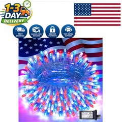 Multi-Mode 33ft LED String Lights – 100 Bright Patriotic Lights for Any Occasion