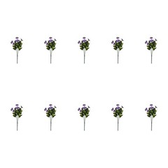 Home Decor Artificial Flower Bouquet Bendable Stems Yellow Purple White
