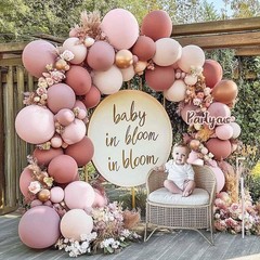 Dusty Rose Pink Balloon Arch Kit Double Mauve Light Pink Matte Blush Nude Boh…