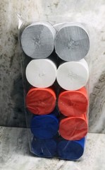4 Color red Blue Gray White Crepe Paper Streamers 10Rolls Party Paper Streamers