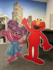 Elmo & Abby Party Prop, Elmo 4ft & Abby 3ft, Birthday Parties,Party Decor