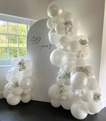 Pearl White Balloons 18 Inch, 12 PCS Extra Large Pearl Balloon Cream Clear La…