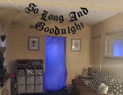 Gothic Letter So Long And Goodnight Banner – Funeral 30th Birthday Banner – E…
