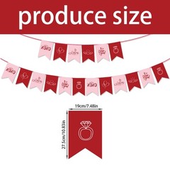 Valentine Bunting Decoration Fish Tail Shape Paper Bunting Hanging Ornament