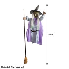 Halloween Animated Hovering Witch Animatronics Halloween Decorations Outdoor AE